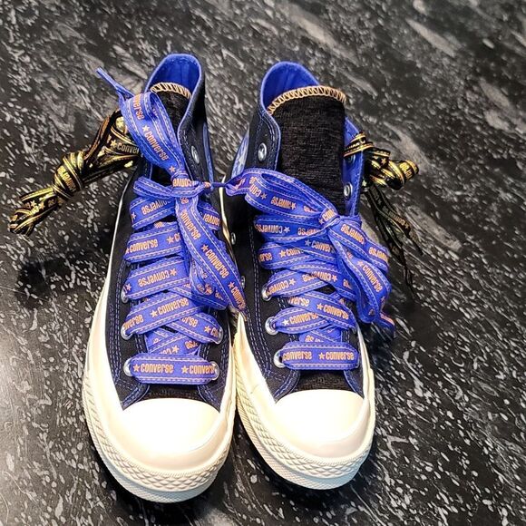 BRAND NEW CONVERSE CHUCK 70 RIBBON LACES KADIN SIYAH SNEAKER - Picture 2 of 16